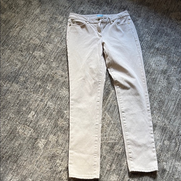 J. McLaughlin Cream Casual Pants - women’s size 6 - like new - Picture 1 of 6
